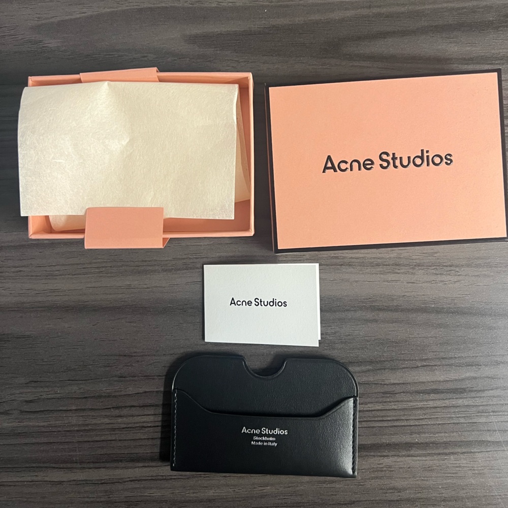 Black Slim 3 card holder Acne Studio